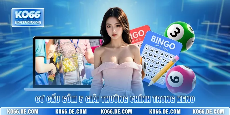 Cơ cấu gồm 5 giải thưởng chính trong Keno