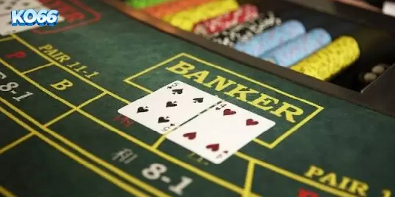 Cách chơi Baccarat trực tuyến KO66: Cẩm nang toàn tập cho người mới 2 Giao diện bàn chơi Baccarat trực tuyến KO66 với số liệu đặt cược cập nhật theo thời gian thực.